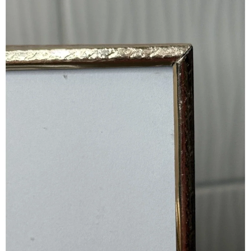 Lot of 2 Vintage MCM Hollywood Brass Metal Picture Frame Gold Tone 8 x 10 GUC